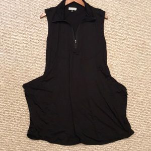 J.valdi Luxe Jersey Cover Up Dress - Black